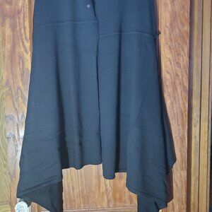 Lulu Lemon Black knit Ruana/vest/shawl one size